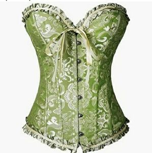 New Trendy green and golden details corset.